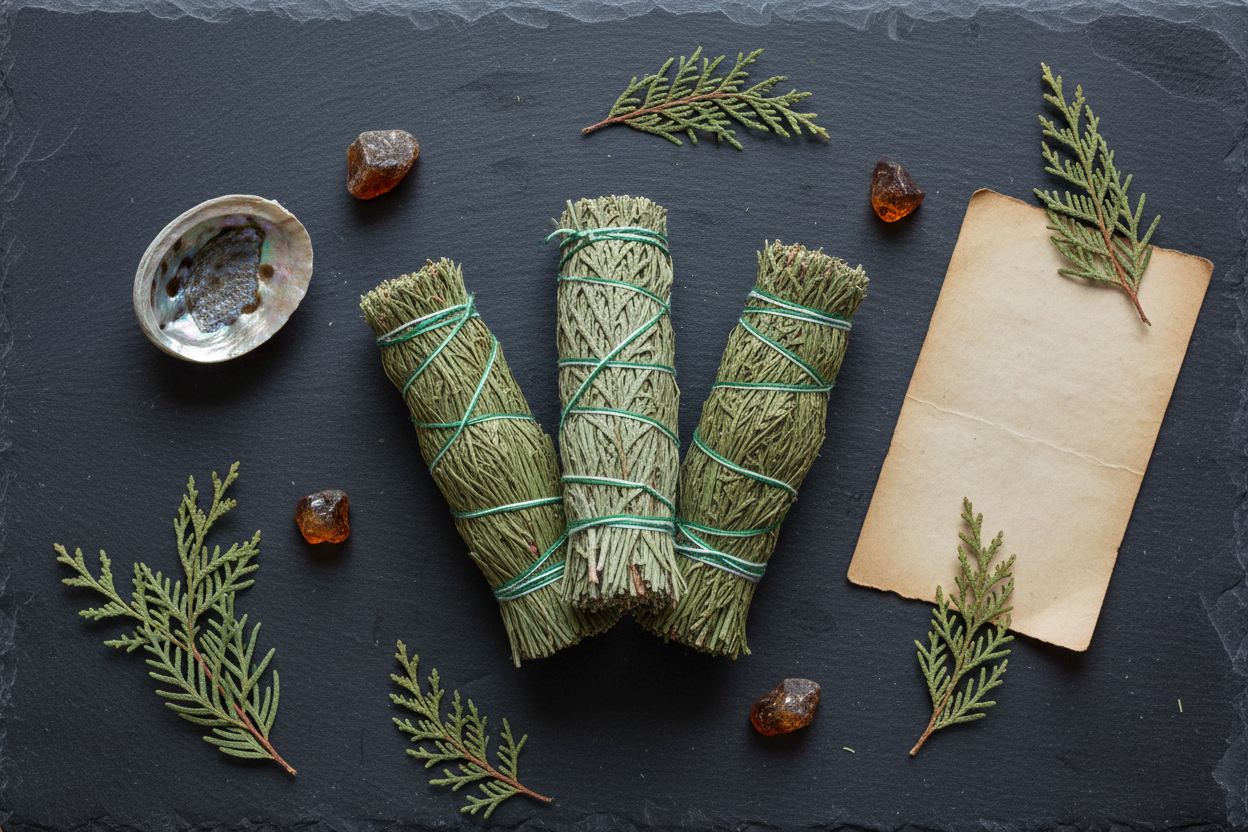 Cedar Smudge Stick, Set of 3, 4", alternate view