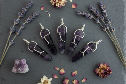 Fluorite Wire Wrapped Point, Set of 5, alternate view