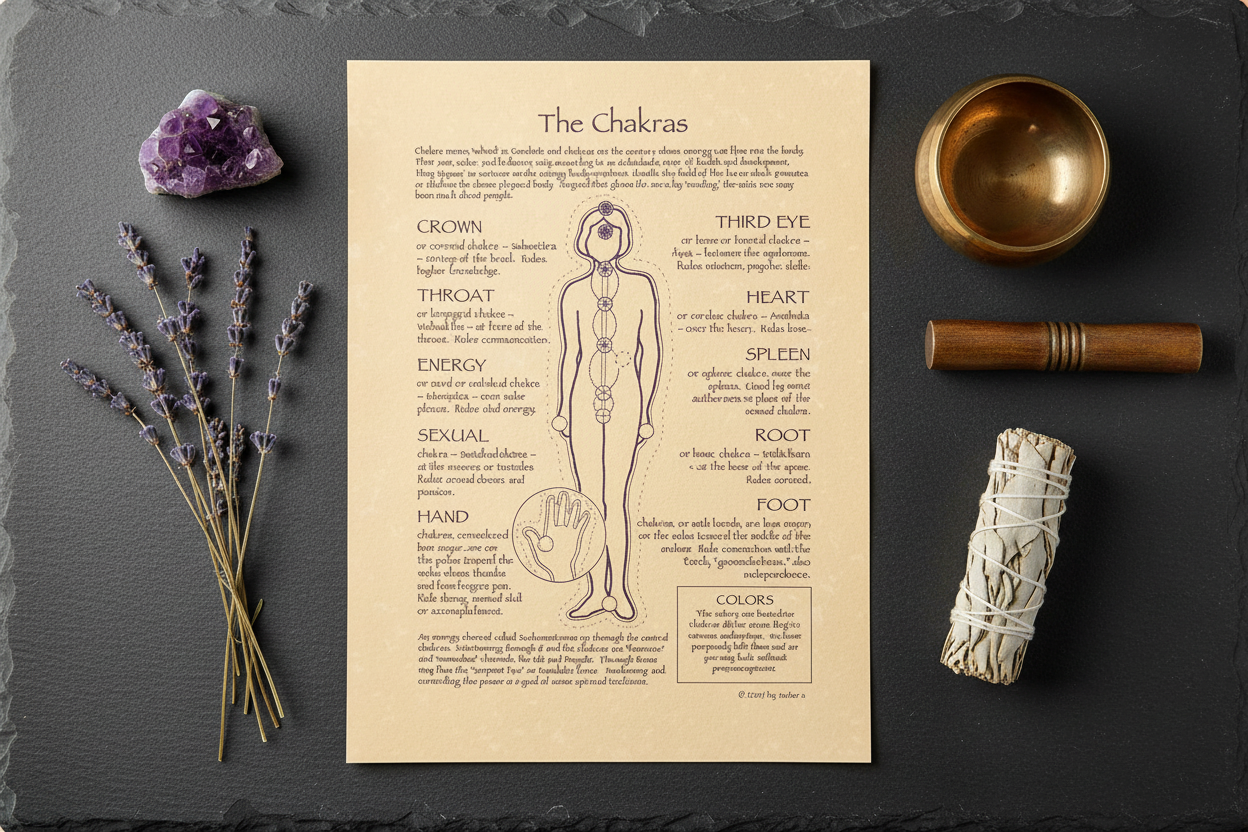 Chakras Poster by AzureGreen, 8.5 x 11 Inches, alternate view