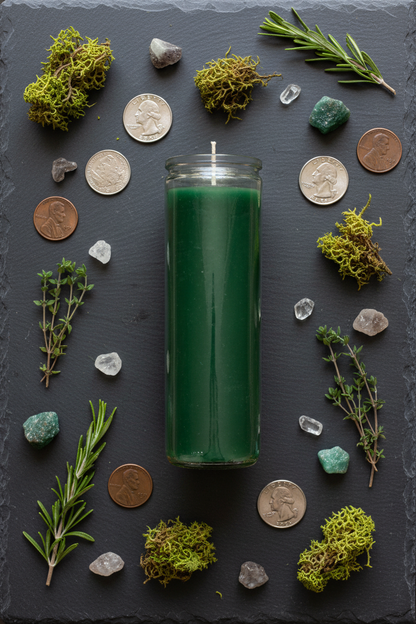 Green 7-Day Jar Candle, Opaque Wax