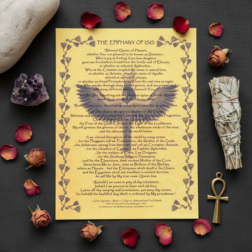Epiphany of Isis Poster, 8.5" x 11", alternate view