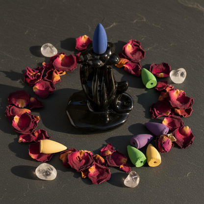Flower & Hand Backflow Burner, 3 1/2", alternate view