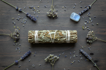 Black Sage (Mugwort) Smudge Stick, 4 Inch, alternate view