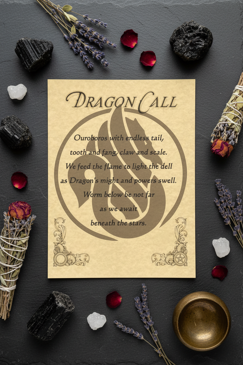 Dragon Call Poster, 8.5" x 11", detail view