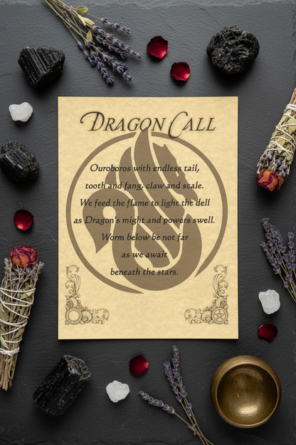 Dragon Call Poster, 8.5" x 11", detail view