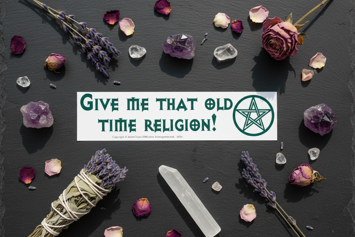 Give me that old-time religion (w/pentacle), alternate view