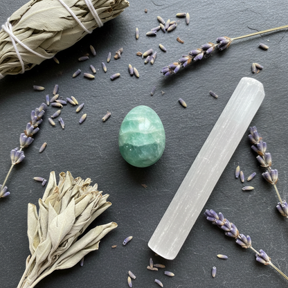 Fluorite Crystal Egg, 1.7", alternate view