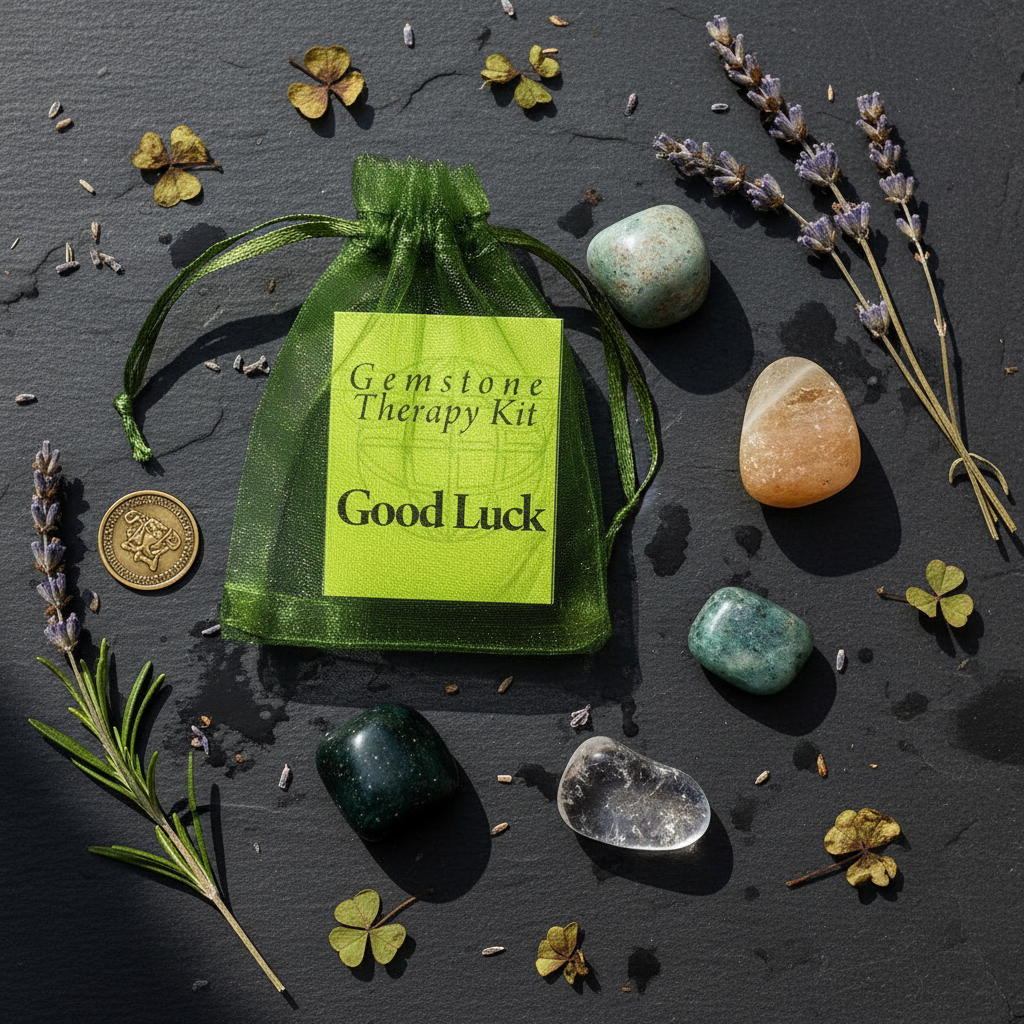 Good Luck Gemstone Set, 5 Stones, alternate view