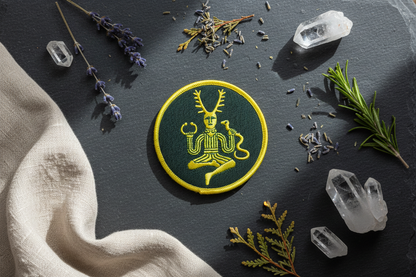 Cernunnos Sew-On Patch, 3 Inch, detail view