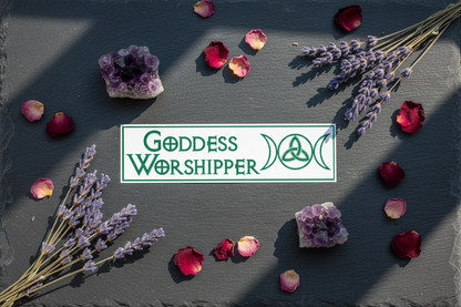 Goddess Worshipper Bumper Sticker, alternate view