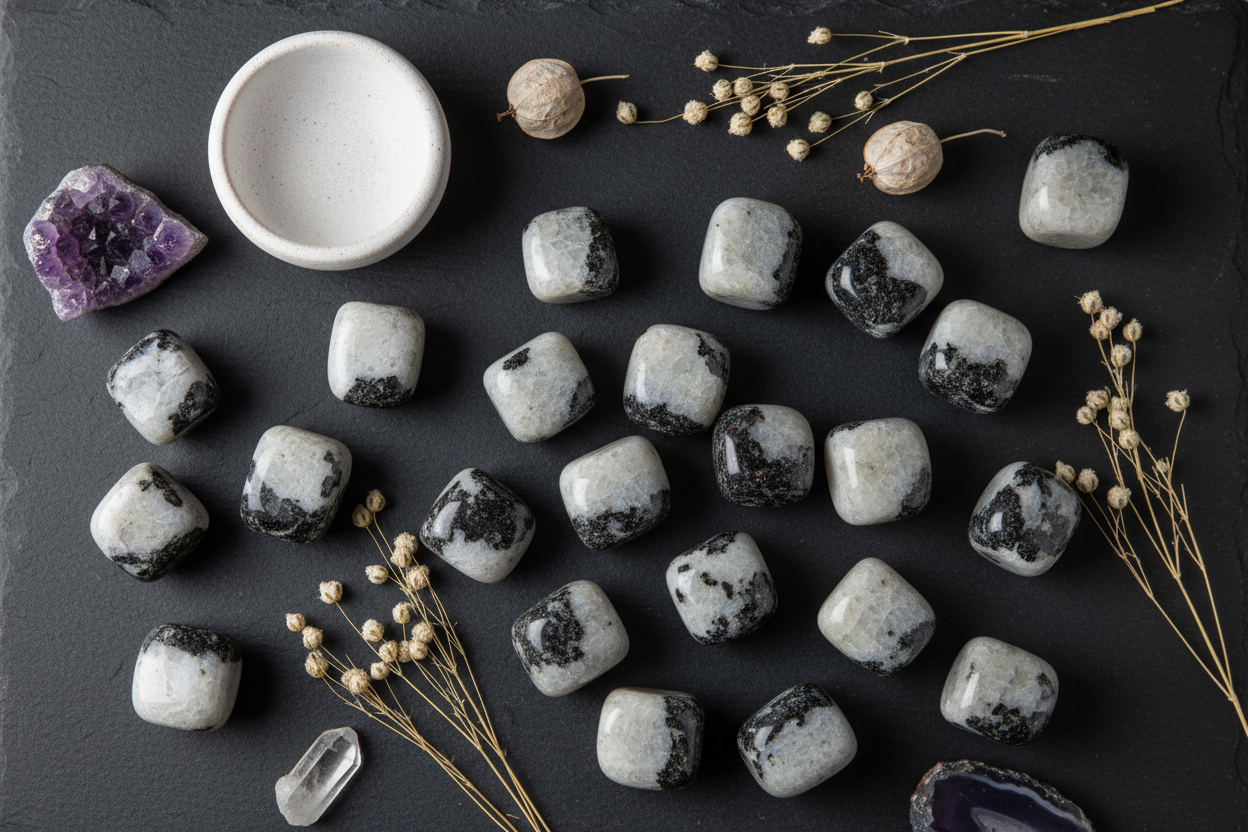Calcite, Tiger Tumbled Stones, 1 lb, detail view