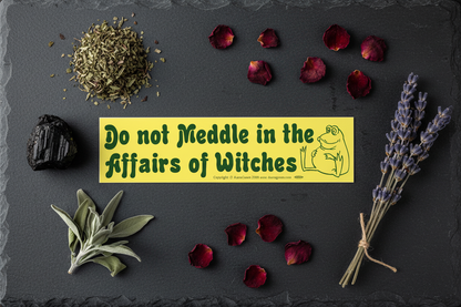 Do Not Meddle in the Affairs of Witches Bumper Sticker, alternate view