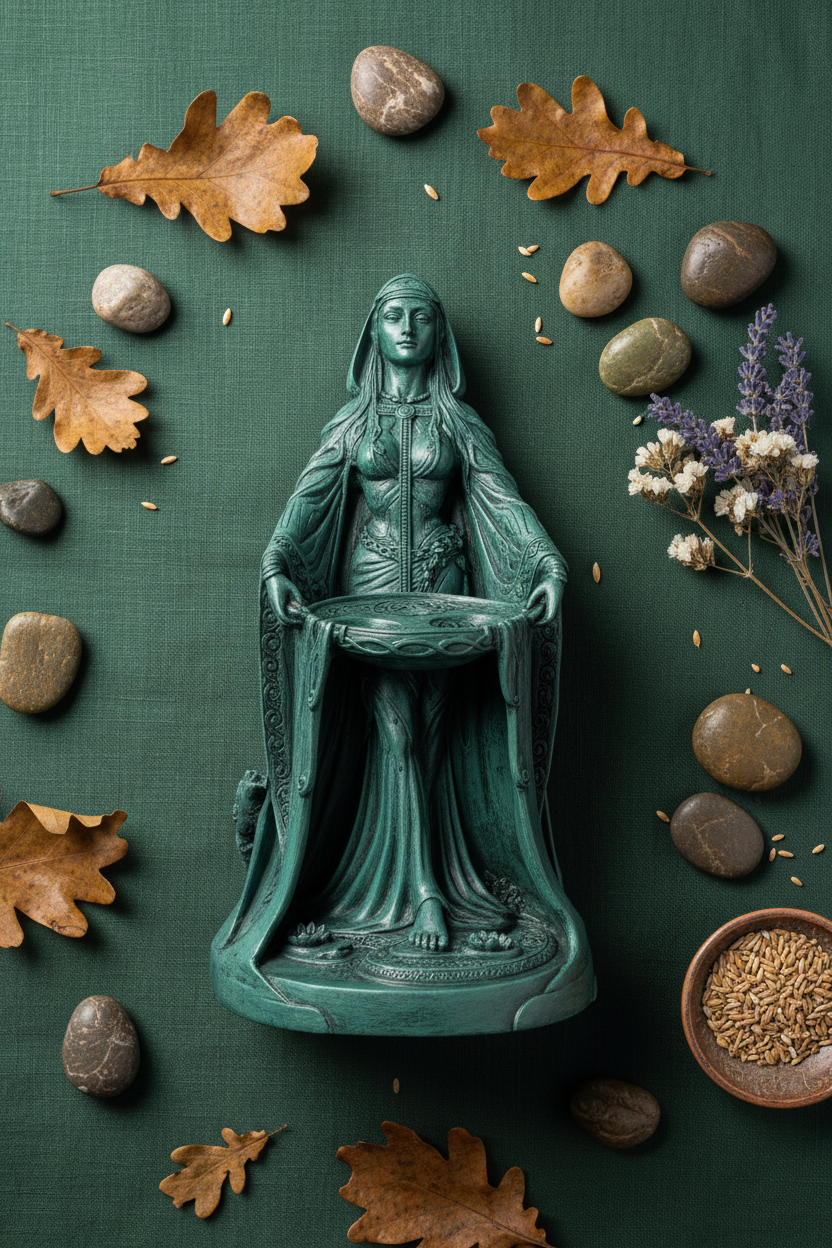 Celtic Goddess Danu Statue, 10 Inches, alternate view