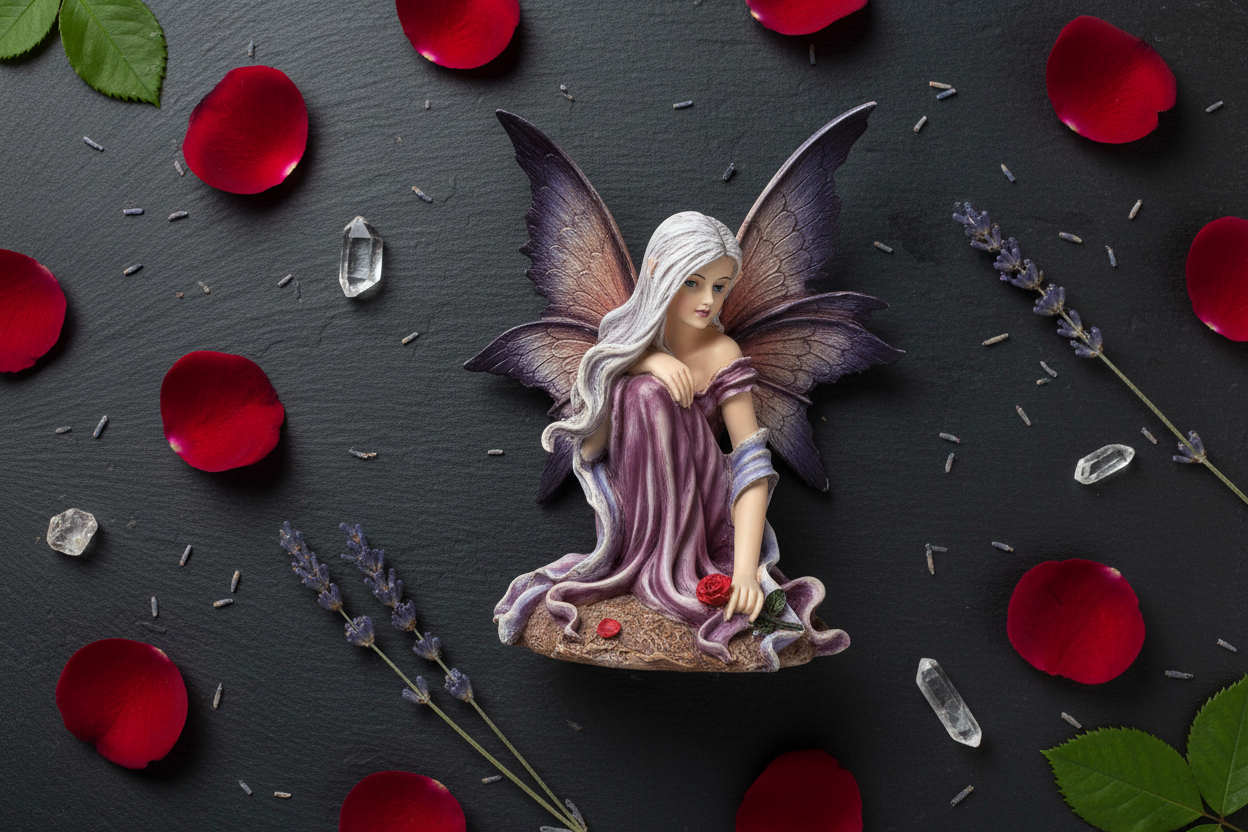 Fairyland Fairy Statue, 5 1/4 Inches, detail view