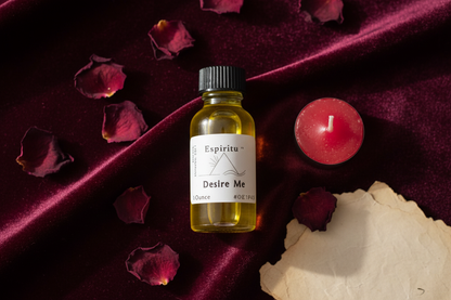 Desire Me Oil by Espiritu, 1 oz, shown in use