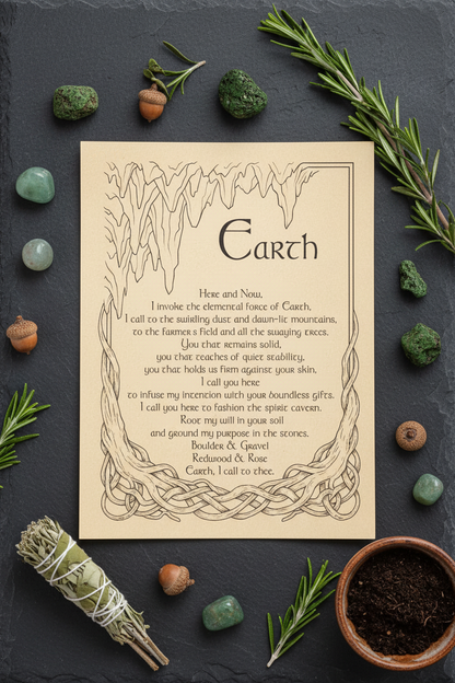 Earth Invocation Poster by AzureGreen, 8.5 x 11 Inches, alternate view
