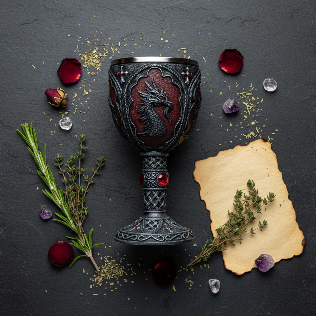 Dragon Chalice, 7.5 Inches, view 6