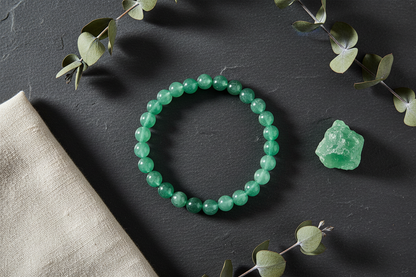 Green Aventurine Bracelet, 8mm, alternate view