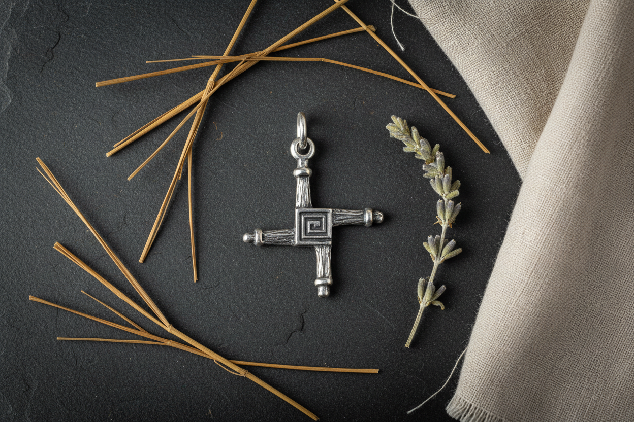 Bridget's Cross Sterling Silver Pendant, alternate view