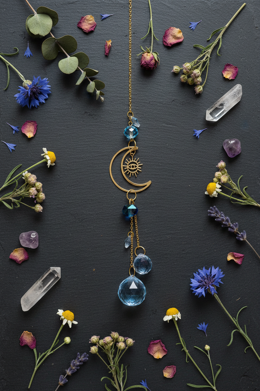 Crescent Moon Eye Sun Catcher, 12 Inch, alternate view
