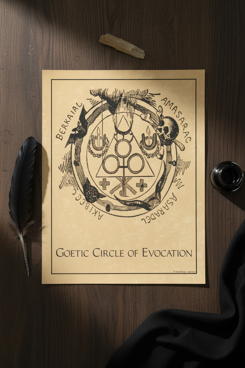 Goetic Circle Poster, 8.5" x 11", alternate view