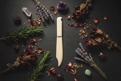 Buffalo Bone Athame, 9 Inches, alternate view