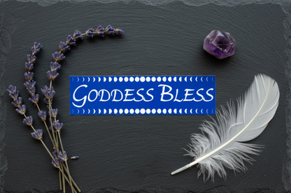 Goddess Bless bumper sticker, alternate view