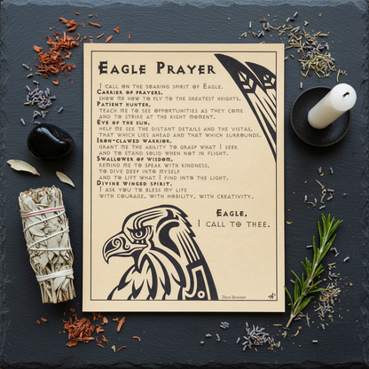 Eagle Prayer Poster, 8.5" x 11", alternate view