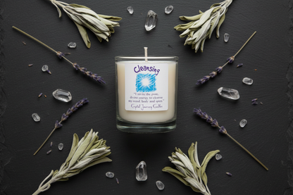 Cleansing soy votive candle, alternate view