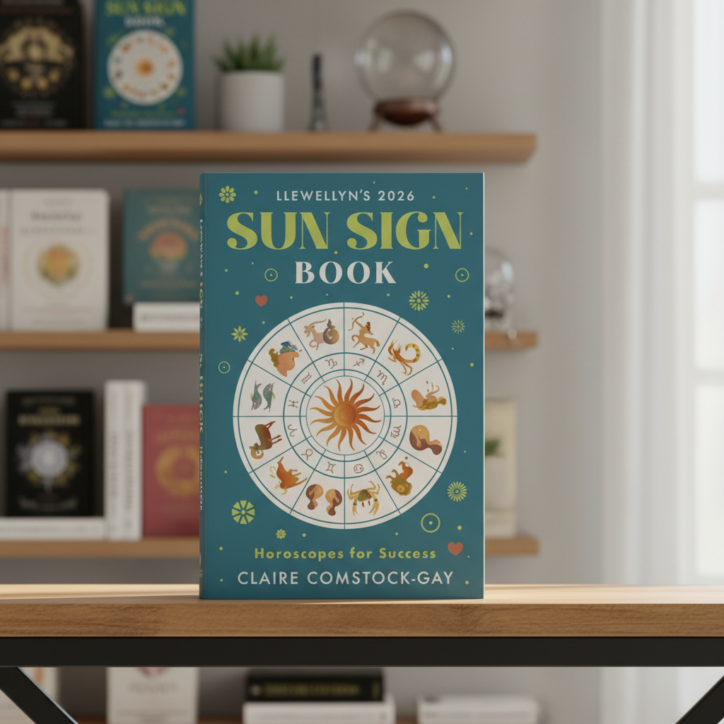 You will be generating high-quality product photos for an online stores product page. The product images should closely match the original products.
      Here is the prompt (IMPORTANT!): """A vibrant, photorealistic image capturing the '2026 Sun Sign Book