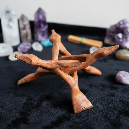 You will be generating high-quality product photos for an online stores product page. The product images should closely match the original products.
      Here is the prompt (IMPORTANT!): """A photorealistic close-up of the 3-legged wooden stand, meticulou