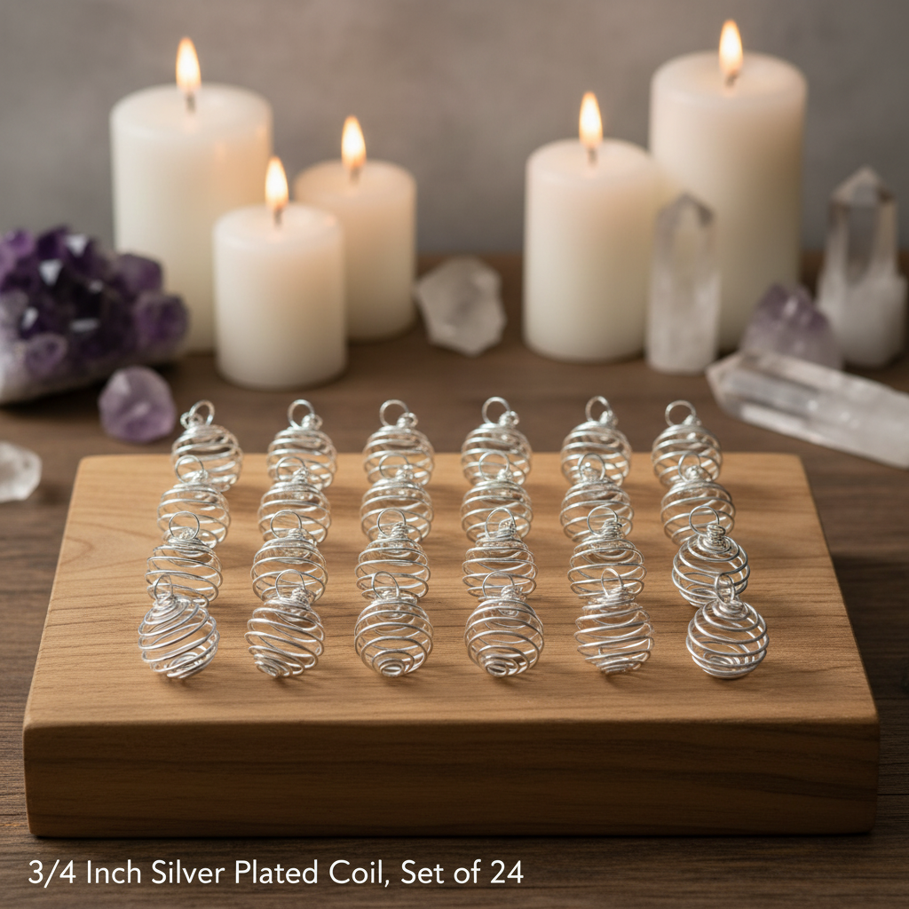 You will be generating high-quality product photos for an online stores product page. The product images should closely match the original products.
      Here is the prompt (IMPORTANT!): """A professional product shot of the set of 24 silver-plated coils 