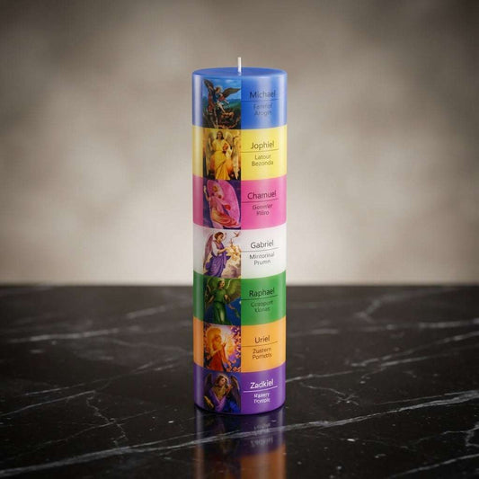 7 Archangels Pillar Candle, 6 3/4"