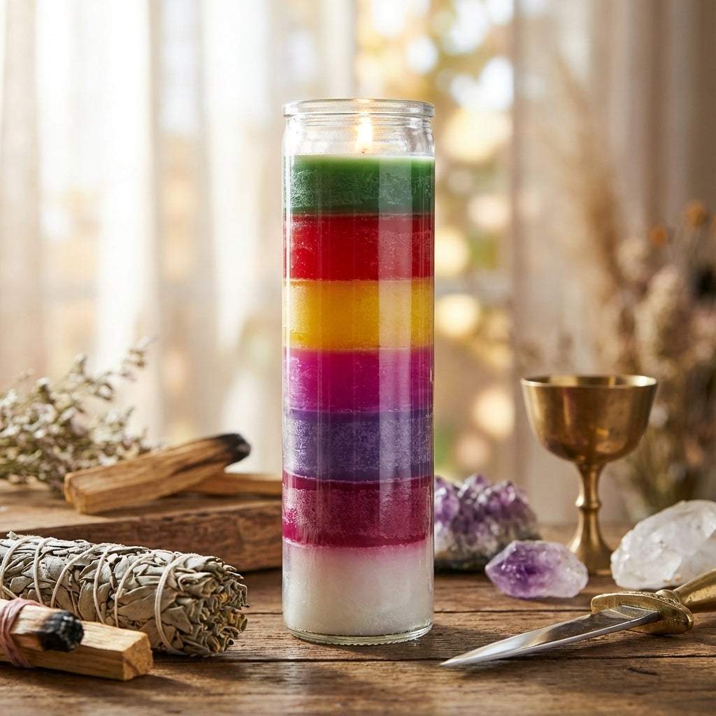 7 Color 7-Day Jar Candle, 7 Day