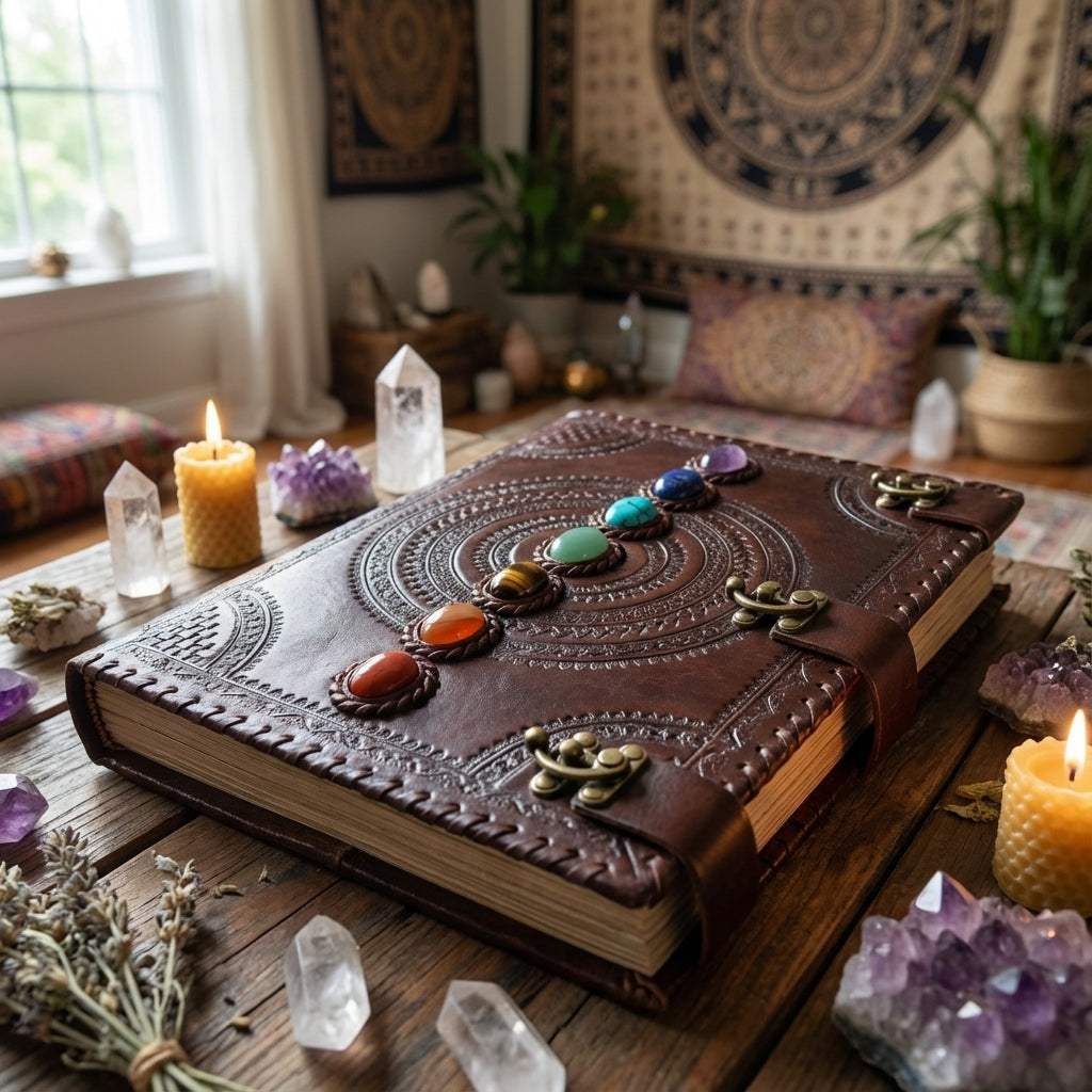 You will be generating high-quality product photos for an online stores product page. The product images should closely match the original products.
      Here is the prompt (IMPORTANT!): """A photorealistic lifestyle scene featuring the 7 Stone Leather Gr