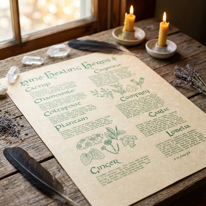 You will be generating high-quality product photos for an online stores product page. The product images should closely match the original products.
      Here is the prompt (IMPORTANT!): """A highly detailed, photorealistic image of the '9 Herbs Poster, 8