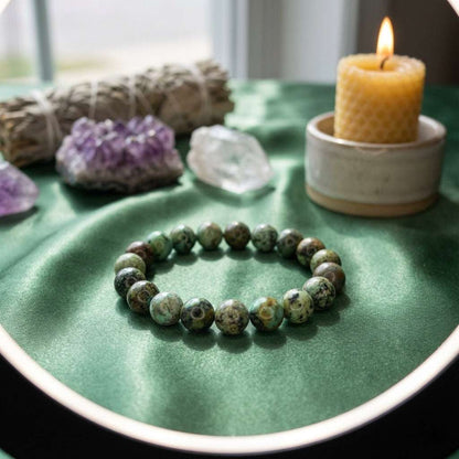 You will be generating high-quality product photos for an online stores product page. The product images should closely match the original products.
      Here is the prompt (IMPORTANT!): """Capture a sophisticated, lifestyle scene of a spiritual healer’s 