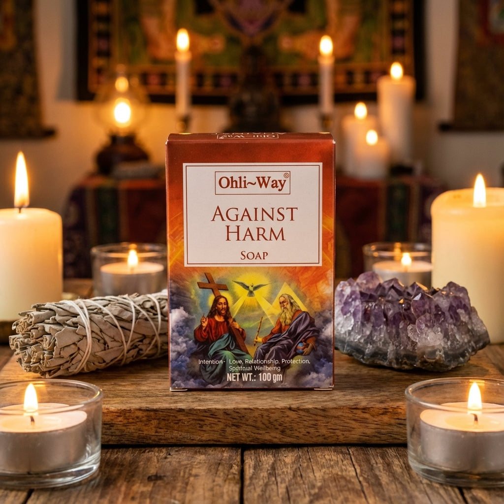 You will be generating high-quality product photos for an online stores product page. The product images should closely match the original products.
      Here is the prompt (IMPORTANT!): """A high-detail, lifestyle scene capturing the Against Harm Soap Ba