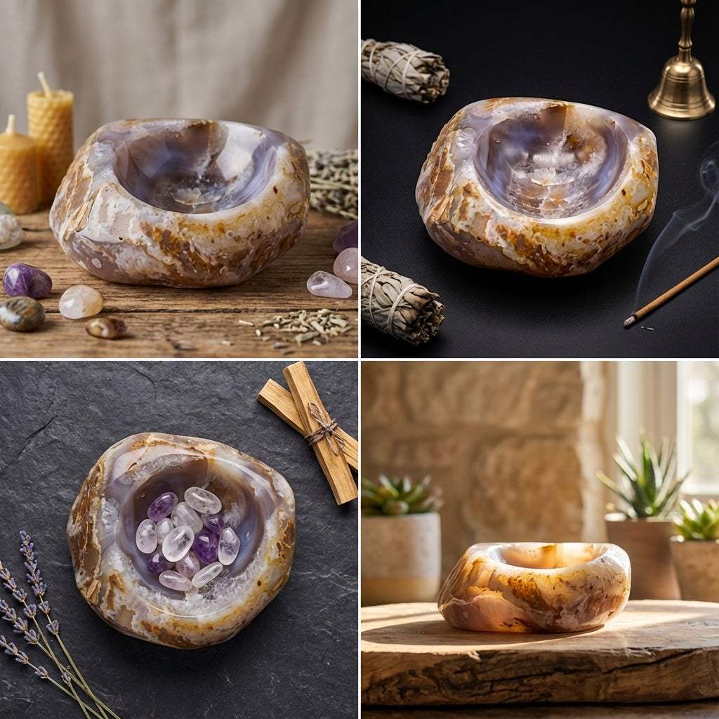 You will be generating high-quality product photos for an online stores product page. The product images should closely match the original products.
      Here is the prompt (IMPORTANT!): """Capture a close-up, photorealistic image of the Agate Natural Off