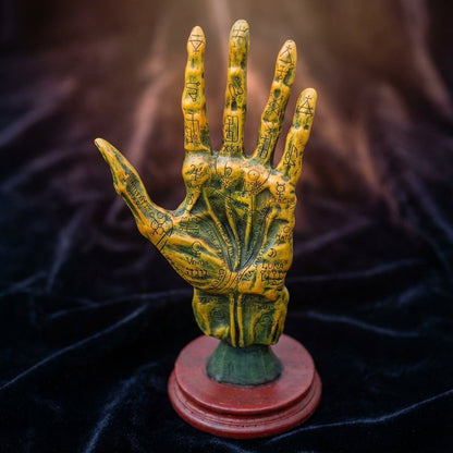 You will be generating high-quality product photos for an online stores product page. The product images should closely match the original products.
      Here is the prompt (IMPORTANT!): """A highly detailed, photorealistic close-up of the Alchemy Palmist