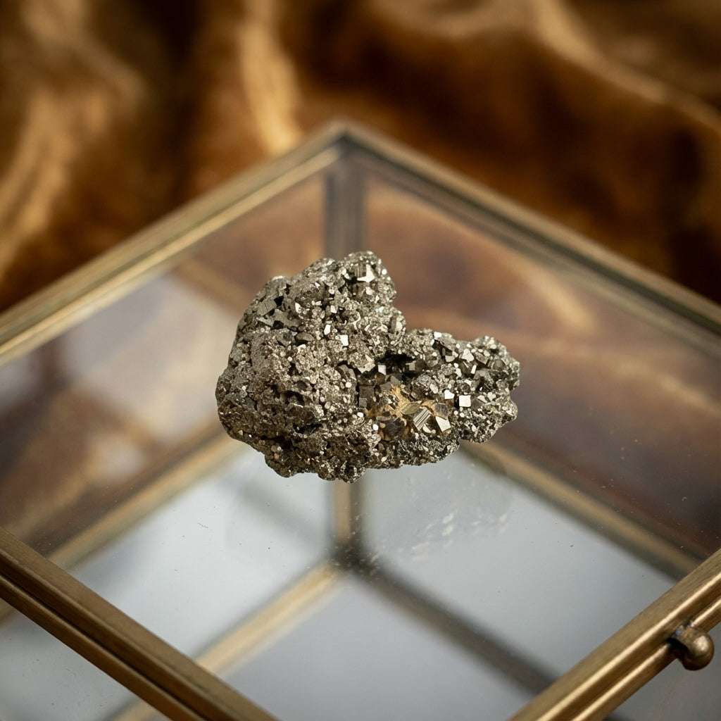 You will be generating high-quality product photos for an online stores product page. The product images should closely match the original products.
      Here is the prompt (IMPORTANT!): """Capture a close-up, hyper-realistic shot of the 'Fools Gold Charm