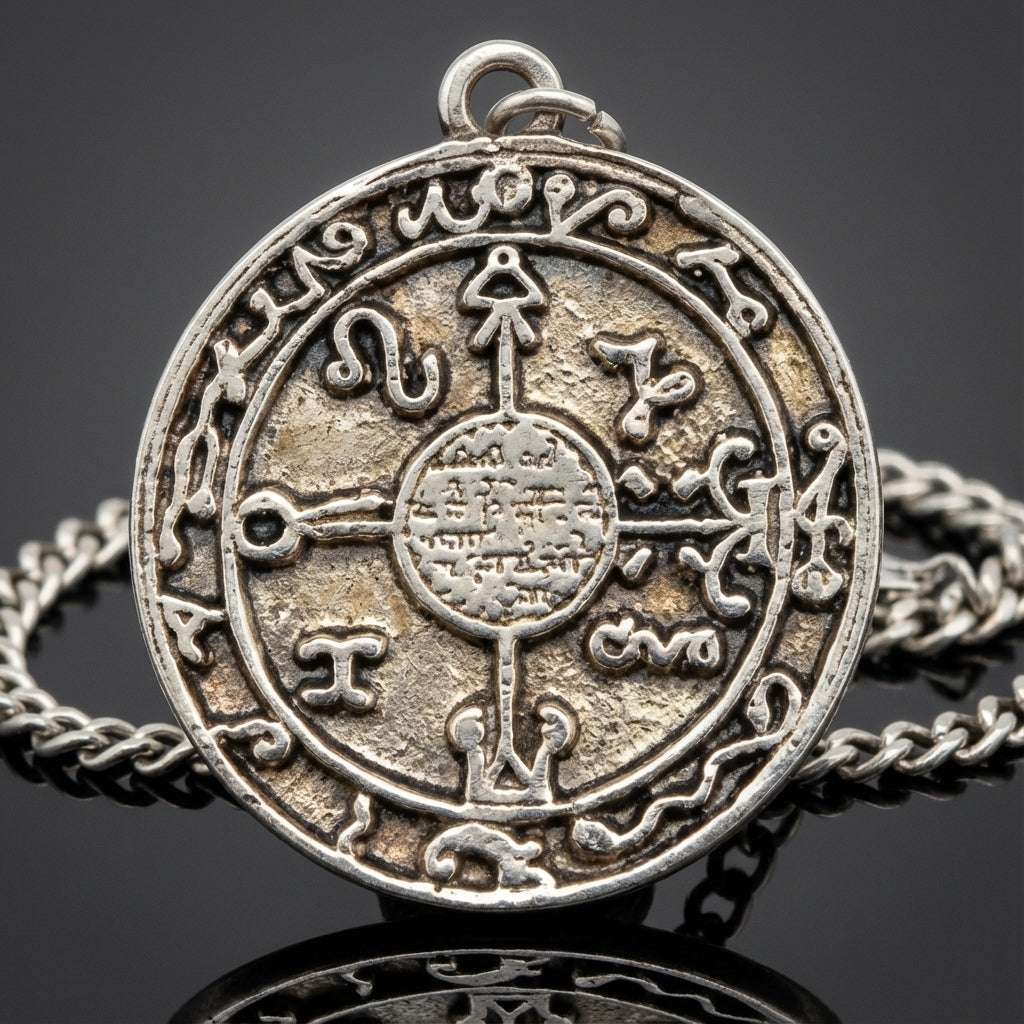 You will be generating high-quality product photos for an online stores product page. The product images should closely match the original products.
      Here is the prompt (IMPORTANT!): """A professional studio shot depicting the Give Healing Power amule