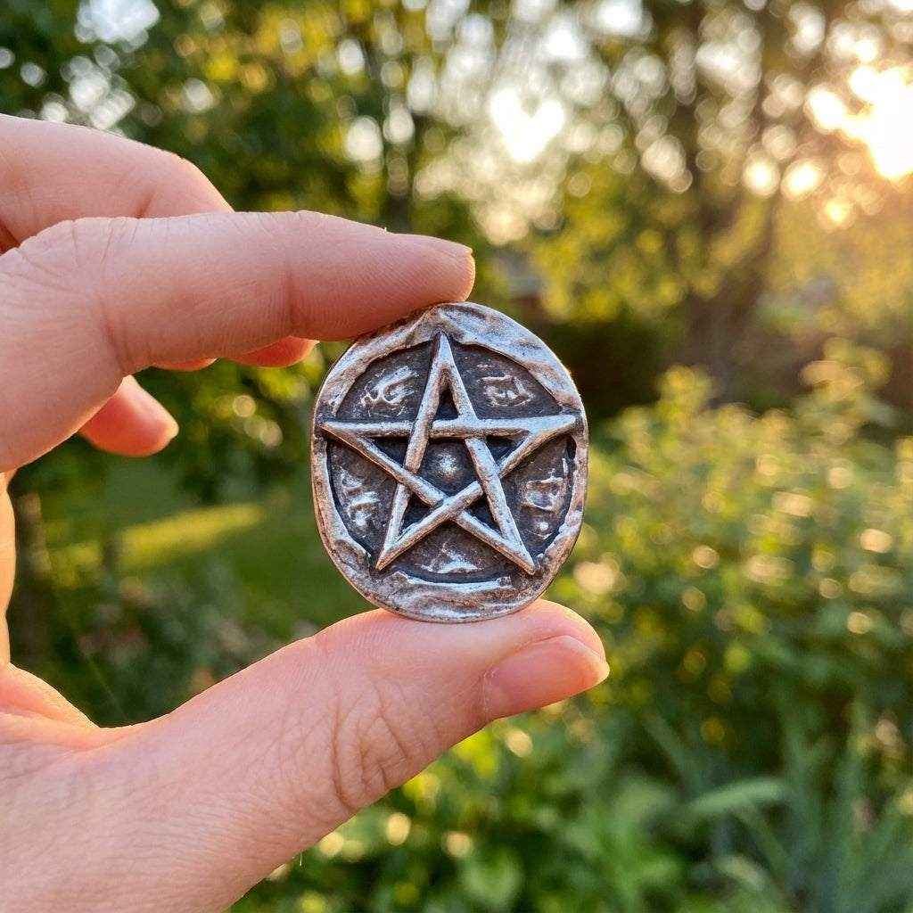 Pentagram pocket stone