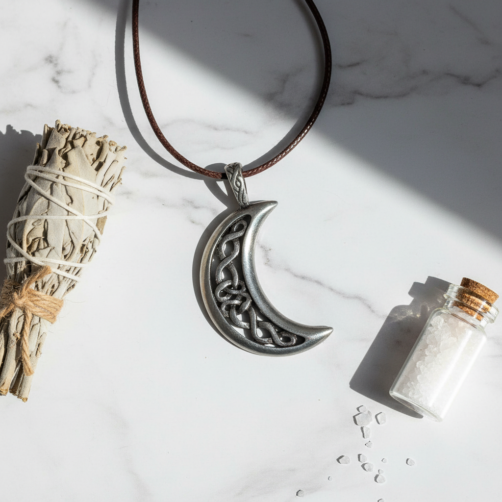 Celtic Moon Celestial amulet
