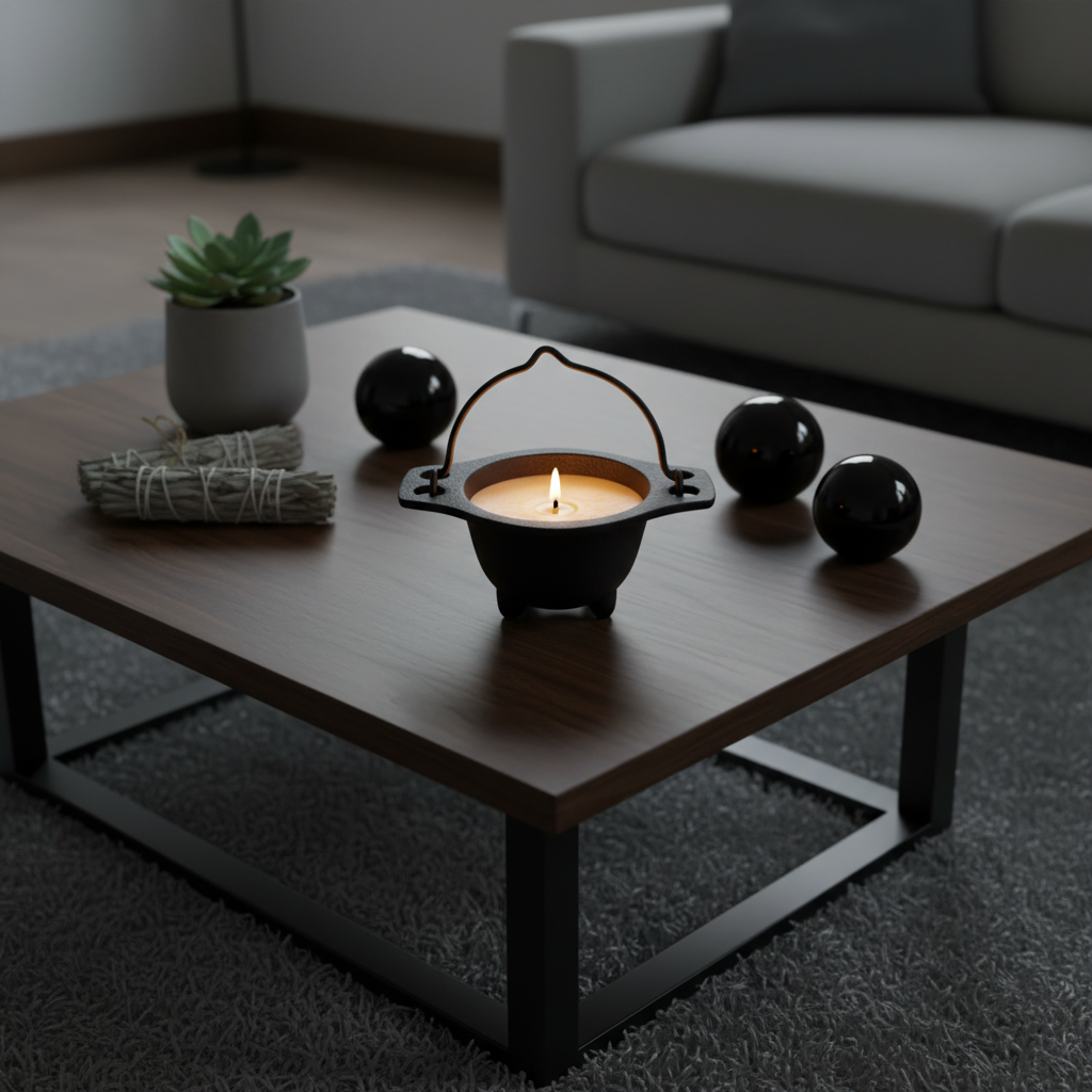 Patchouli Candle in Cast Iron Cauldron | 12-Hour Burn