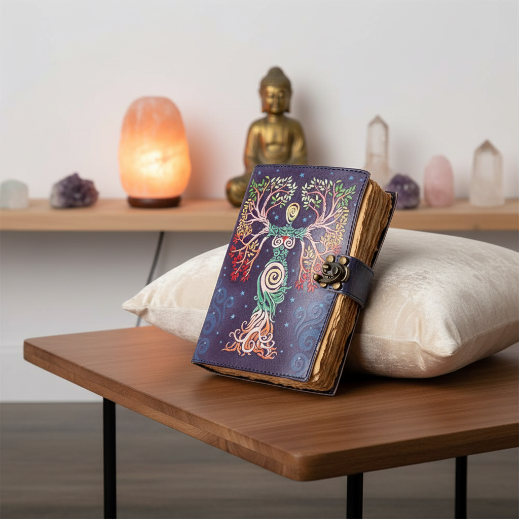 Goddess Leather Journal with Latch, 4.5x6.5in