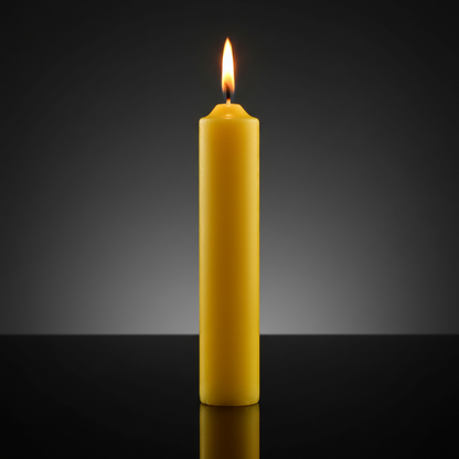 Yellow Pillar Candle, 9 Inches