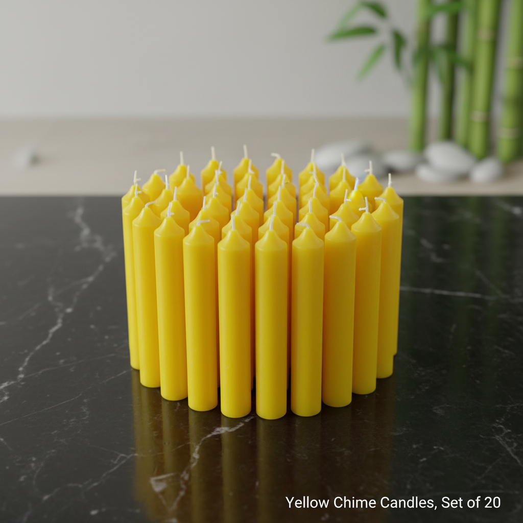 Yellow Chime Candles, Set of 20