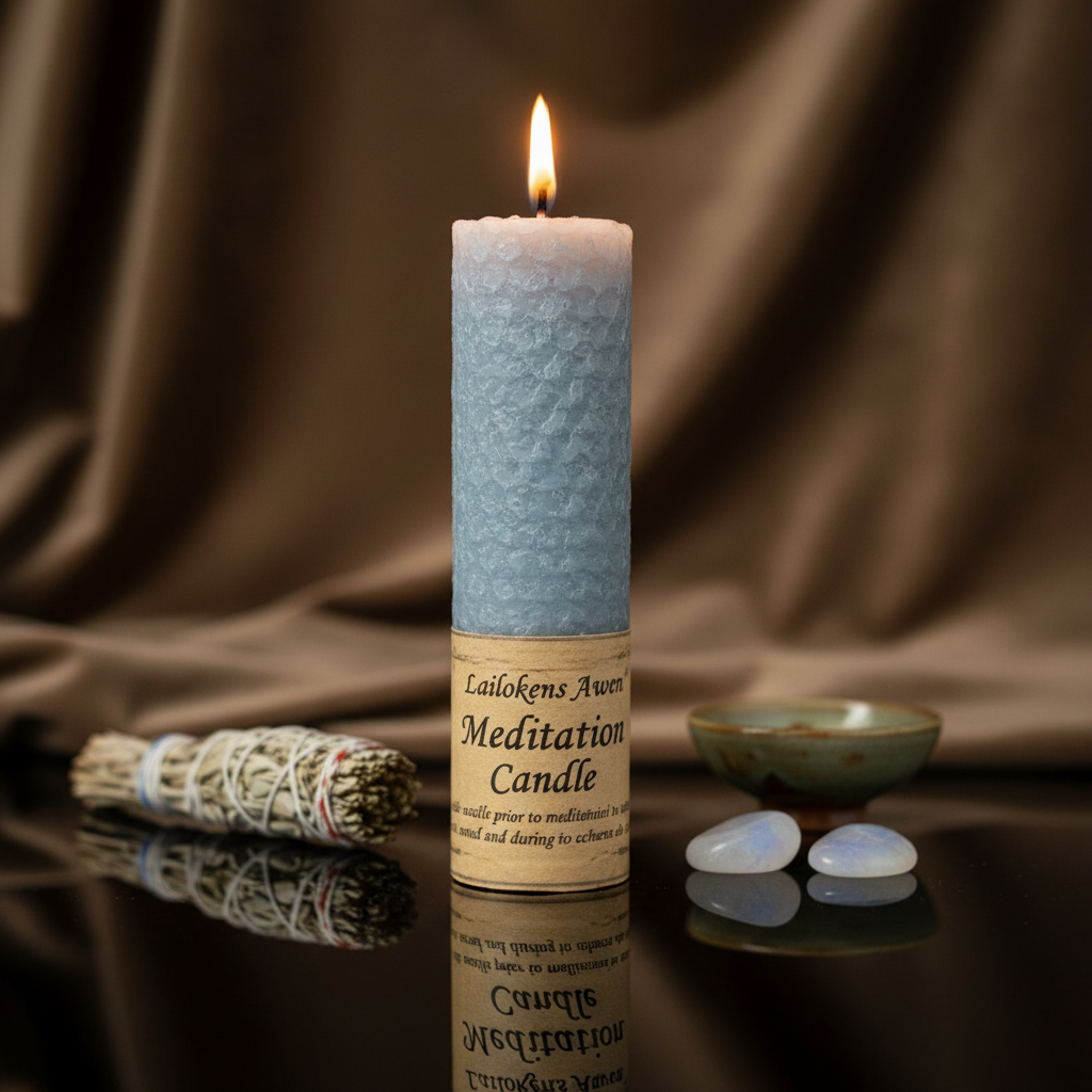 Meditation Lailokens Awen Candle, 4 1/4"