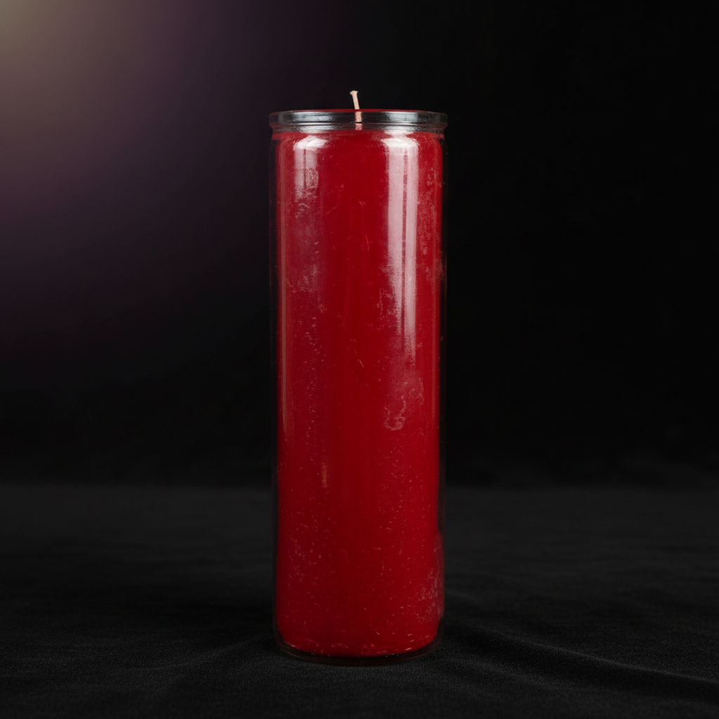 Red 7-day jar candle